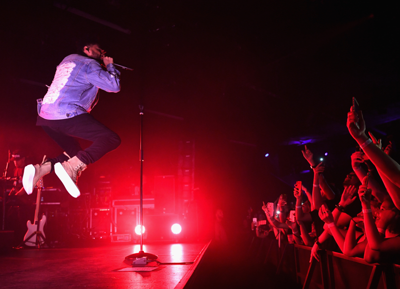 LAS VEGAS, NV - AUGUST 14:  The Weeknd performs during the PUMA x XO Launch Event featuring a performance by The Weeknd on August 14, 2017 in Las Vegas, Nevada.  (Photo by Denise Truscello/Getty Images  for PUMA)