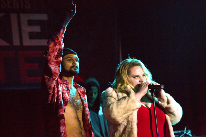 Siddharth Dhananjay and Danielle Macdonald in the film PATTI CAKE$. Photo by Jeong Park. © 2017 Twentieth Century Fox Film Corporation All Rights Reserved