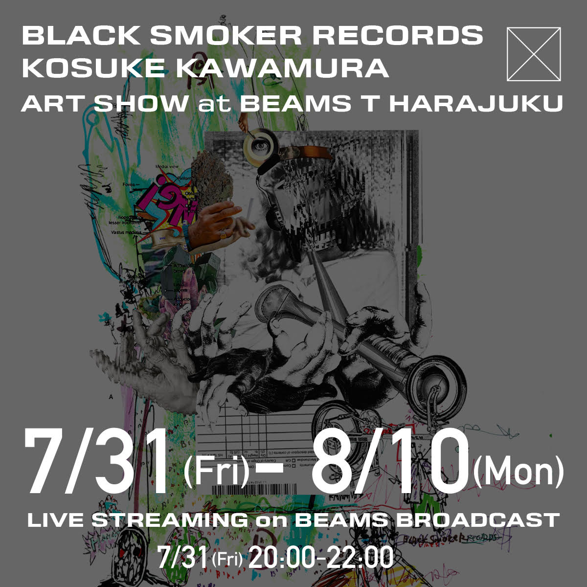 BLACK SMOKER RECORDSと河村康輔によるアートショーがビームス T 原宿